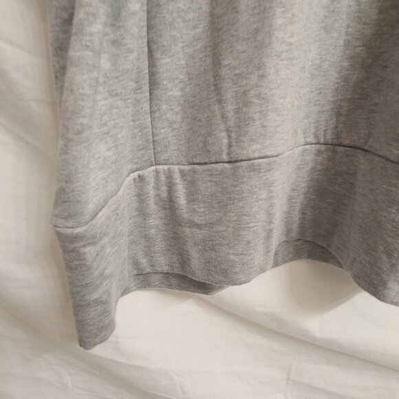 Lilla Doe Dress Womens Small Gray Jersey Knit Midi Long Sleeve Pockets Pullover - Picture 5 of 10